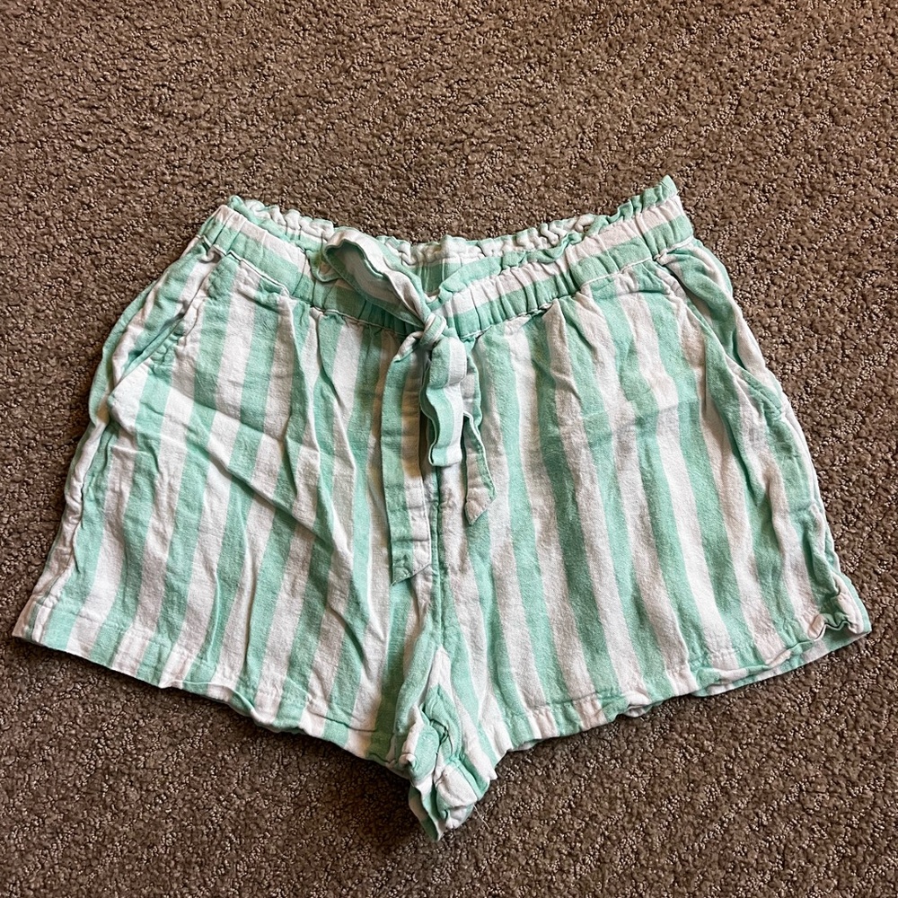 Stoney Clover Lane High Waist Mint Striped Shorts